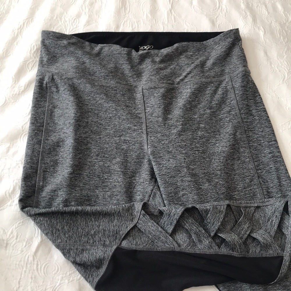 Cute leggings with sheer and cross detail